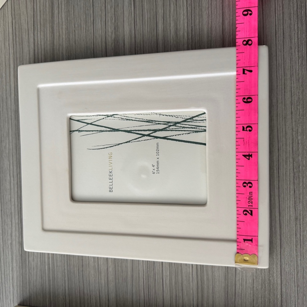 (NWB) Belleek Living Beautiful 6 x 4 Stepped Frame Offwhite - Picture 8 of 10